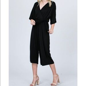 Jumpsuit with tie on side